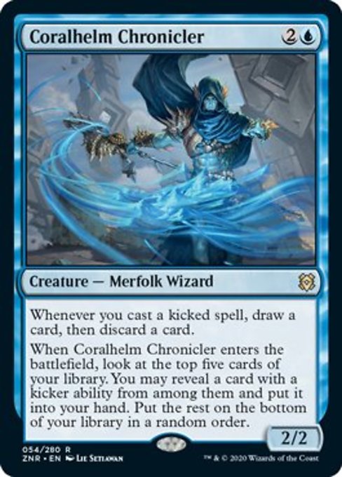 Coralhelm Chronicler (Zendikar Rising) Light Play Foil