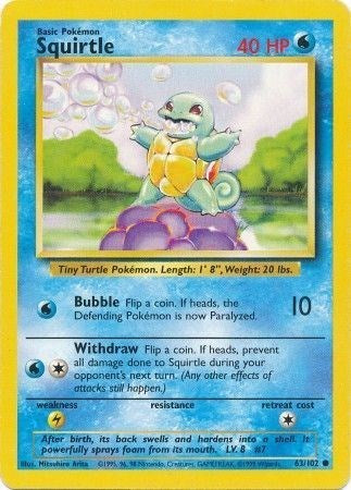 Squirtle (Base Set) Medium Play