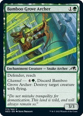 Bamboo Grove Archer (Kamigawa: Neon Dynasty) Light Play