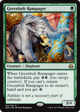 Greenbelt Rampager (Aether Revolt) Light Play