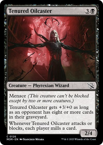 Tenured Oilcaster (March of the Machine) Light Play Foil