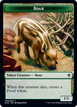 Boar Token (Throne of Eldraine) Light Play