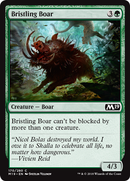 Bristling Boar (Magic 2019 Core Set) Medium Play