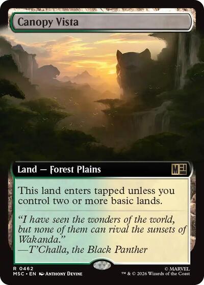 Canopy Vista (Extended Art) (Commander: Marvel Super Heroes) Light Play