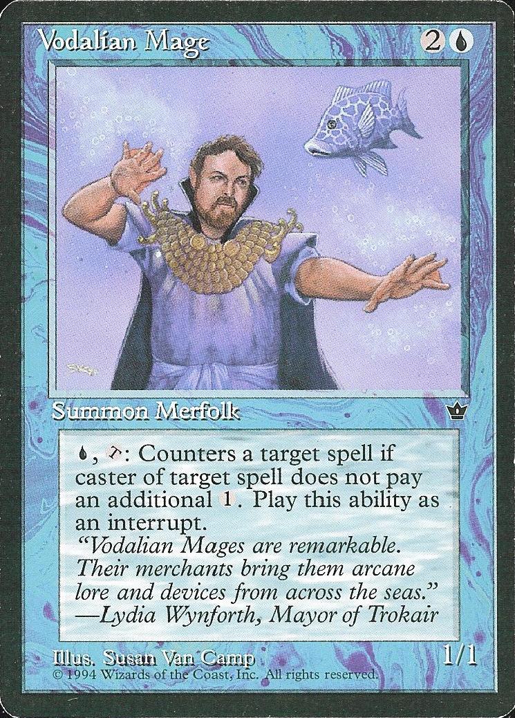 Vodalian Mage (Van Camp) (Fallen Empires) Light Play