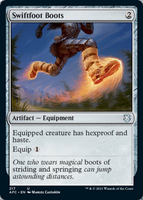 Swiftfoot Boots (Commander 2021 Forgotten Realms) Light Play
