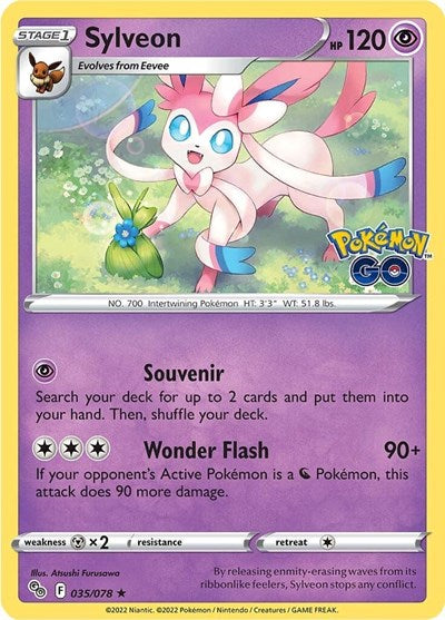 Sylveon (Pokemon GO) Light Play Holofoil