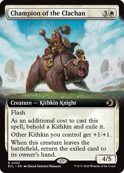 Champion of the Clachan (Extended Art) (Lorwyn Eclipsed) Light Play Foil