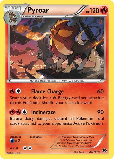 Pyroar (XY - Steam Siege) Light Play