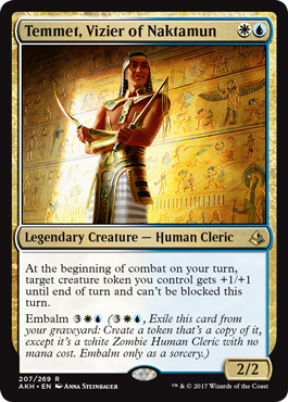 Temmet, Vizier of Naktamun (Amonkhet) Light Play Foil