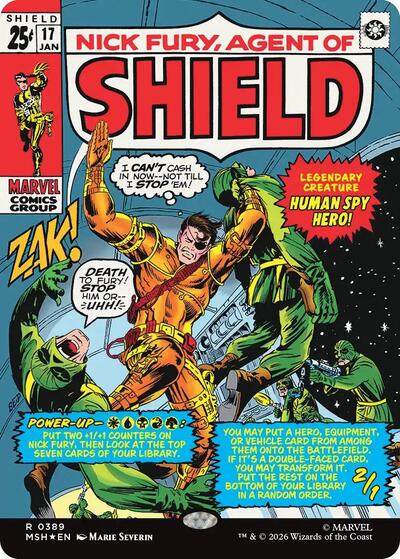 Nick Fury, Agent of SHIELD (Borderless) (0389) (Marvel Super Heroes) Near Mint Foil