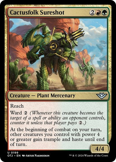 Cactusfolk Sureshot (Outlaws of Thunder Junction) Light Play Foil