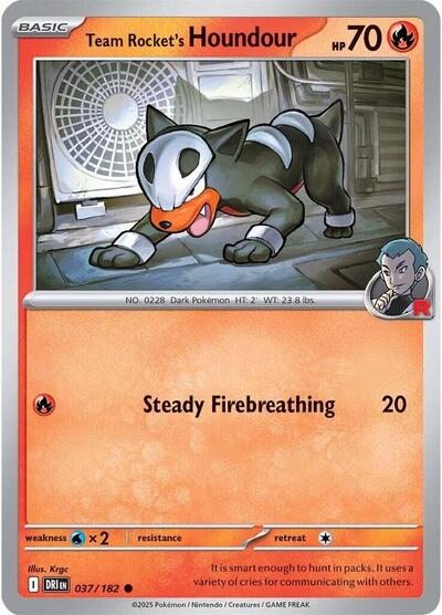 Team Rocket's Houndour (SV10: Destined Rivals) Light Play