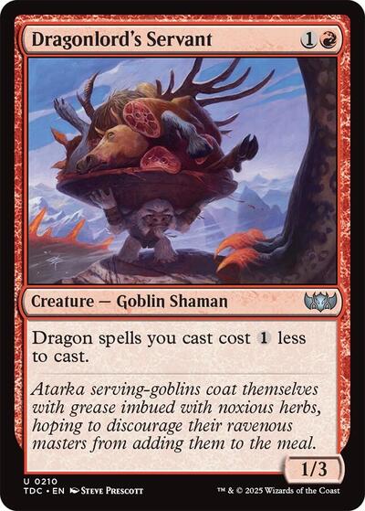 Dragonlord's Servant (Commander: Tarkir: Dragonstorm) Light Play