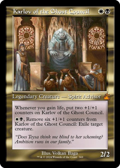 Karlov of the Ghost Council (Retro Frame) (Ravnica Remastered) Light Play