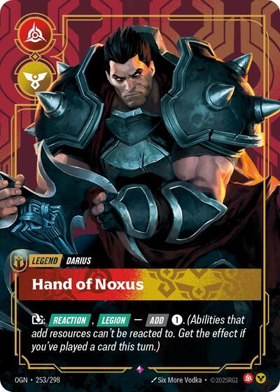 Darius Hand of Noxus (Origins) Light Play Foil