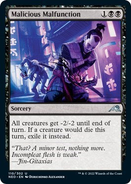 Malicious Malfunction (Kamigawa: Neon Dynasty) Light Play Foil