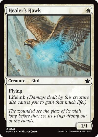 Healer's Hawk (Foundations) Light Play Foil