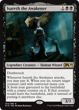 Isareth the Awakener (Magic 2019 Core Set) Light Play