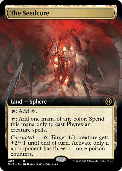 The Seedcore (Extended Art) (Phyrexia: All Will Be One) Light Play