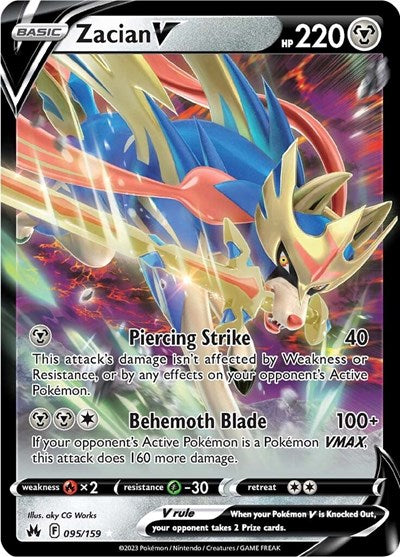 Zacian V (Crown Zenith) Light Play Holofoil