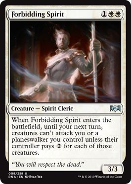 Forbidding Spirit (Ravnica Allegiance) Light Play