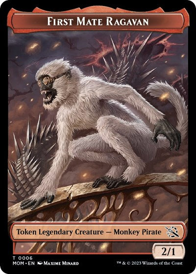 First Mate Ragavan Token (March of the Machine) Light Play