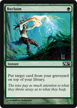 Reclaim (Magic 2012 Core Set) Light Play