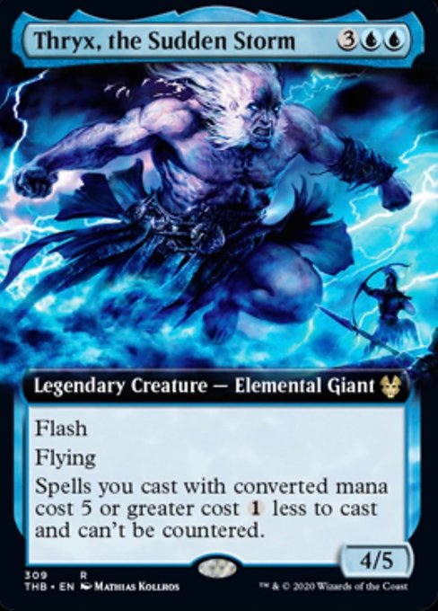 Thryx the Sudden Storm (Extended Art) (Theros Beyond Death) Light Play