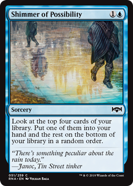 Shimmer of Possibility (Ravnica Allegiance) Light Play Foil