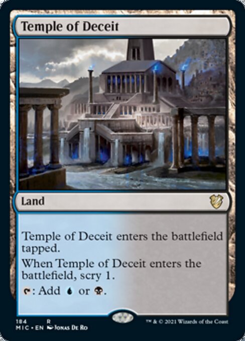 Temple of Deceit (Commander 2021 Midnight Hunt) Light Play