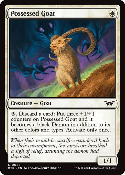 Possessed Goat (Duskmourn: House of Horror) Light Play Foil