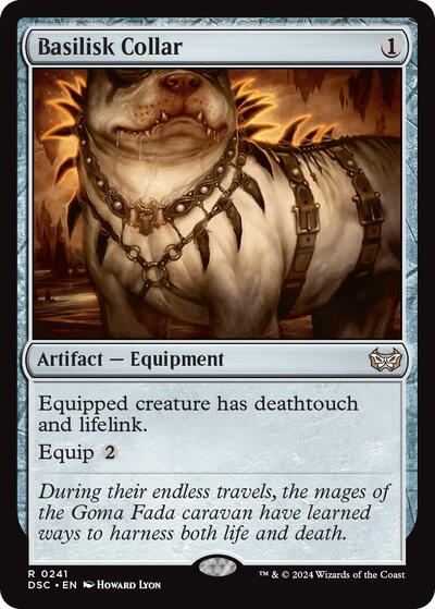 Basilisk Collar (Commander: Duskmourn: House of Horror) Light Play