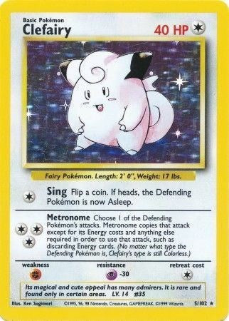 Clefairy (Base Set) Medium Play Holofoil