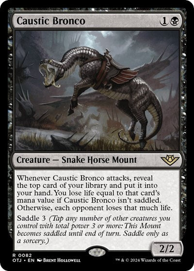 Caustic Bronco (Outlaws of Thunder Junction) Light Play Foil