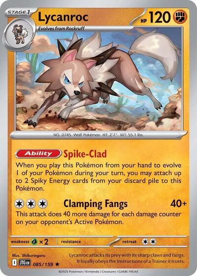 Lycanroc - 085 (SV09: Journey Together) Light Play Holofoil