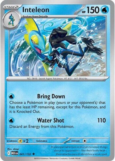 Inteleon - 041 (ME01: Mega Evolution) Light Play Reverse Holofoil