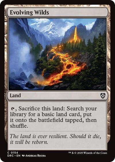 Evolving Wilds (0154) (Commander: Aetherdrift) Light Play
