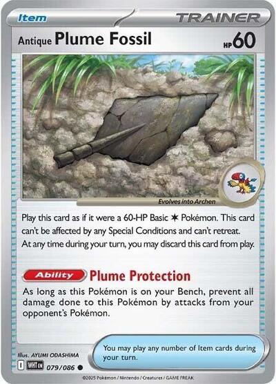 Antique Plume Fossil (SV: White Flare) Light Play