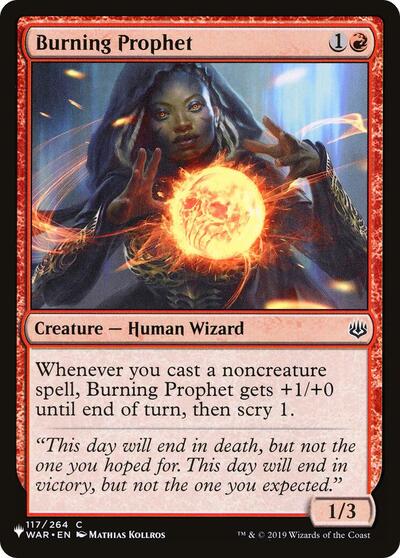 Burning Prophet (The List) Light Play