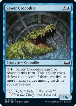 Sewer Crocodile (Streets of New Capenna) Light Play Foil