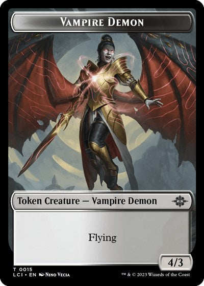 Vampire Demon Token (The Lost Caverns of Ixalan) Light Play