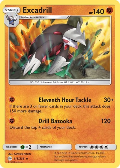 Excadrill (SM - Cosmic Eclipse) Medium Play Reverse Holofoil