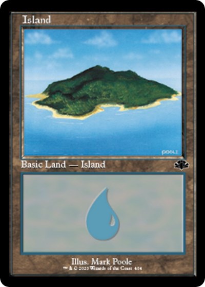 Island (404) (Retro Frame) (Dominaria Remastered) Light Play