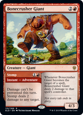 Bonecrusher Giant (Throne of Eldraine) Light Play