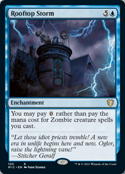 Rooftop Storm (Commander 2021 Midnight Hunt) Near Mint