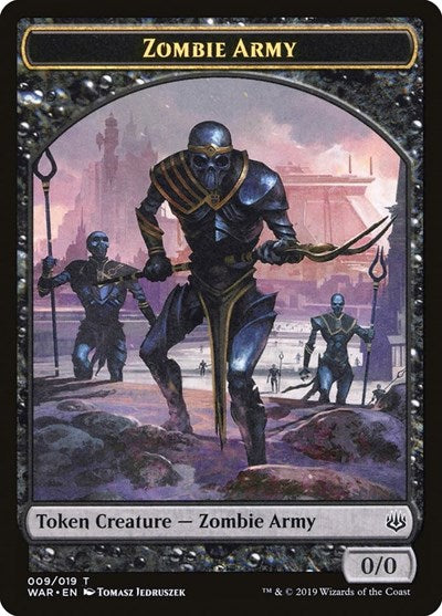 Zombie Army Token (009) (War of the Spark) Light Play