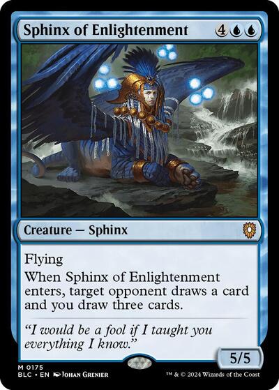 Sphinx of Enlightenment (Commander: Bloomburrow) Light Play