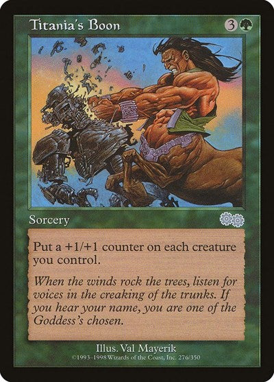 Titania's Boon (Urza's Saga) Medium Play