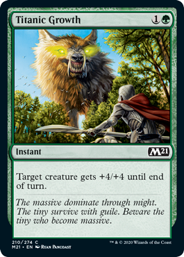 Titanic Growth (Magic 2021 Core Set) Light Play